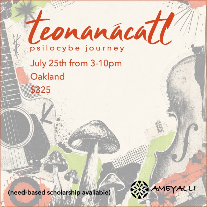 Square event poster for Teonanácatl: Medicine of the Heart